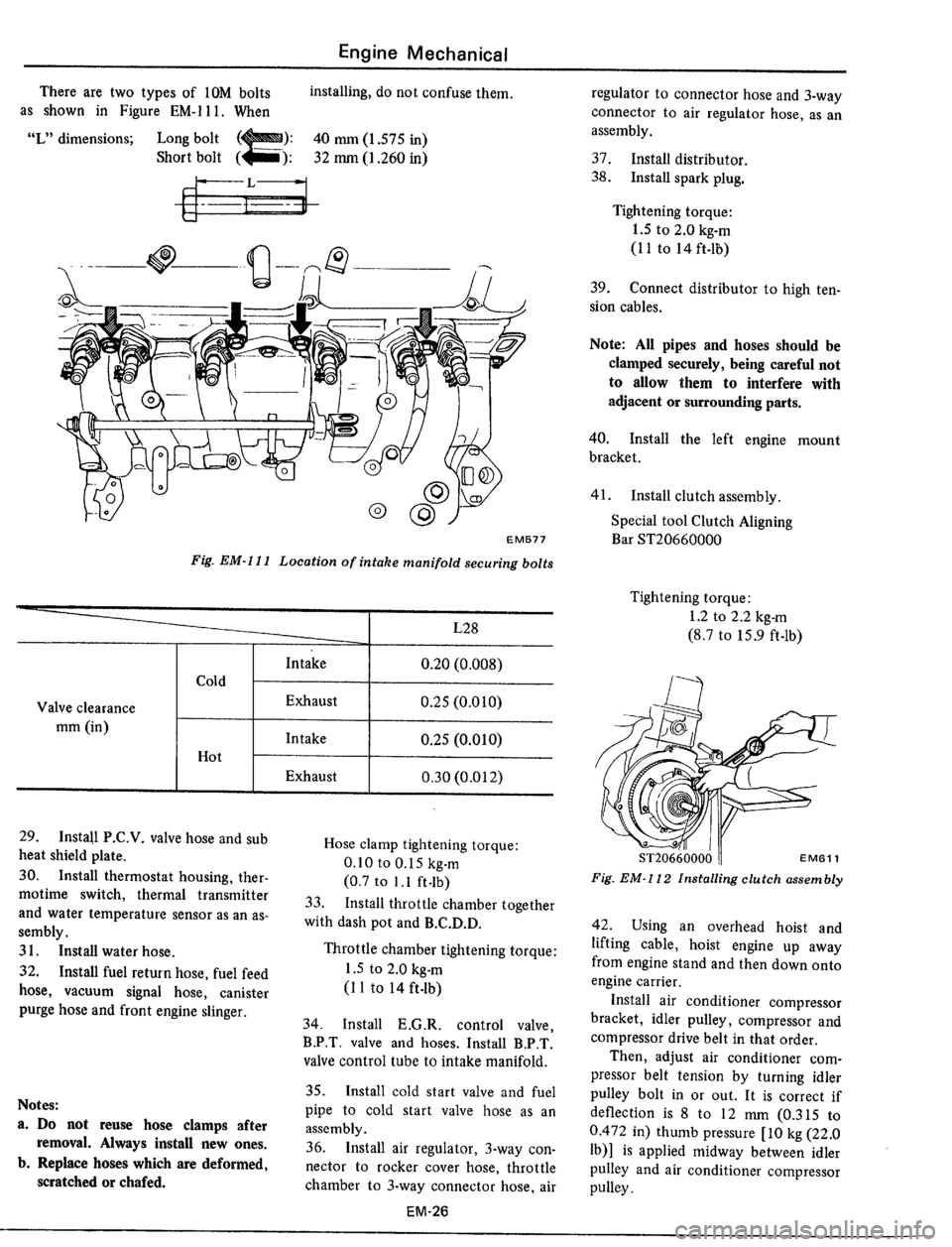 DATSUN 510 1979 Service Workshop Manual DATSUN 510 1979 Service Workshop Manual
