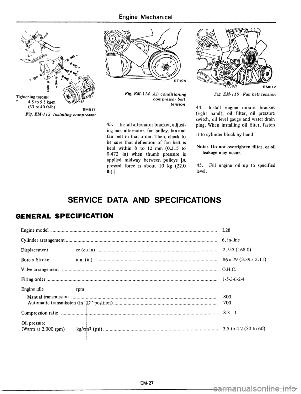 DATSUN 510 1979 Service Workshop Manual DATSUN 510 1979 Service Workshop Manual
