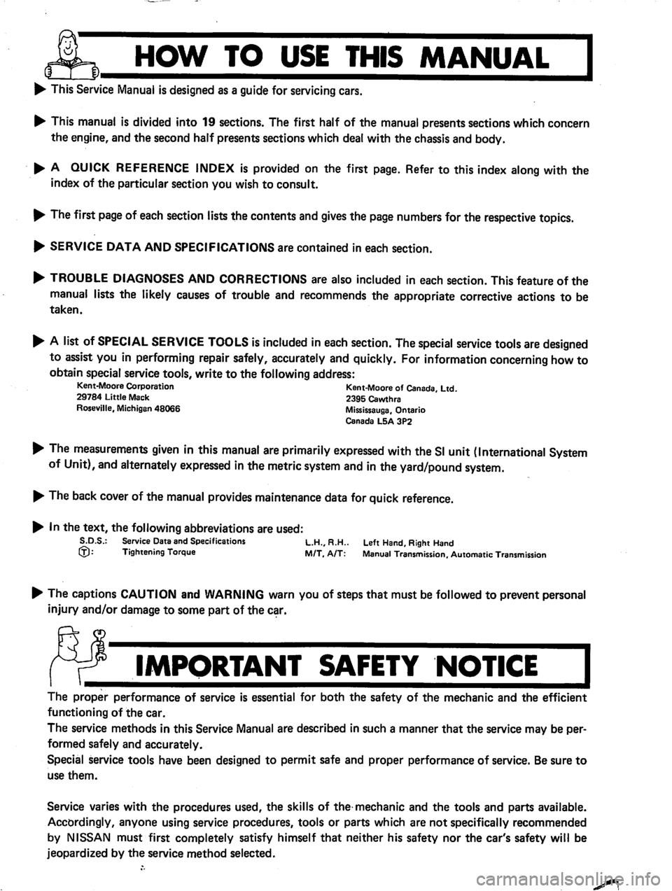 DATSUN 510 1980 Service Repair Manual DATSUN 510 1980 Service Repair Manual