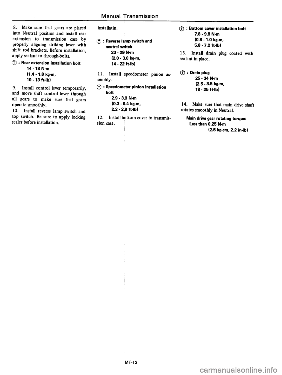DATSUN 510 1980 Service Repair Manual DATSUN 510 1980 Service Repair Manual