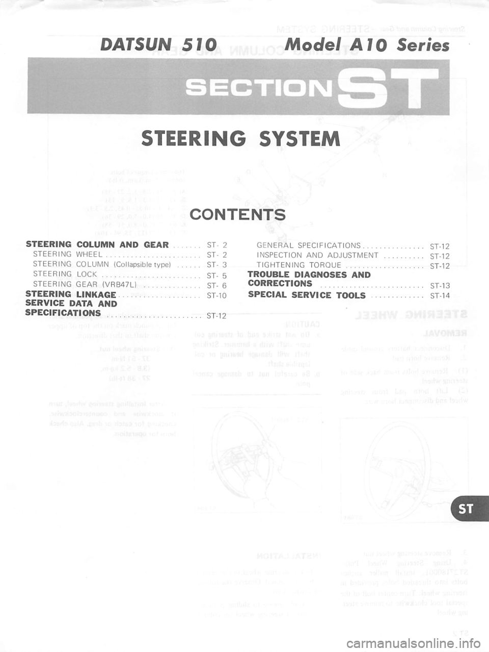 DATSUN 510 1980 Service Repair Manual DATSUN 510 1980 Service Repair Manual