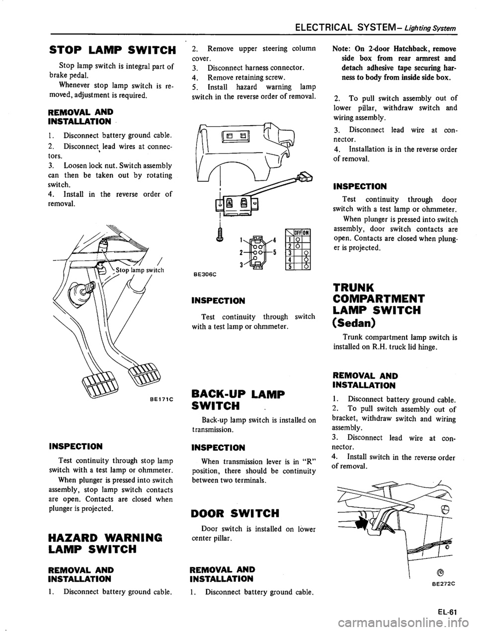 DATSUN 510 1980 Service Repair Manual DATSUN 510 1980 Service Repair Manual
