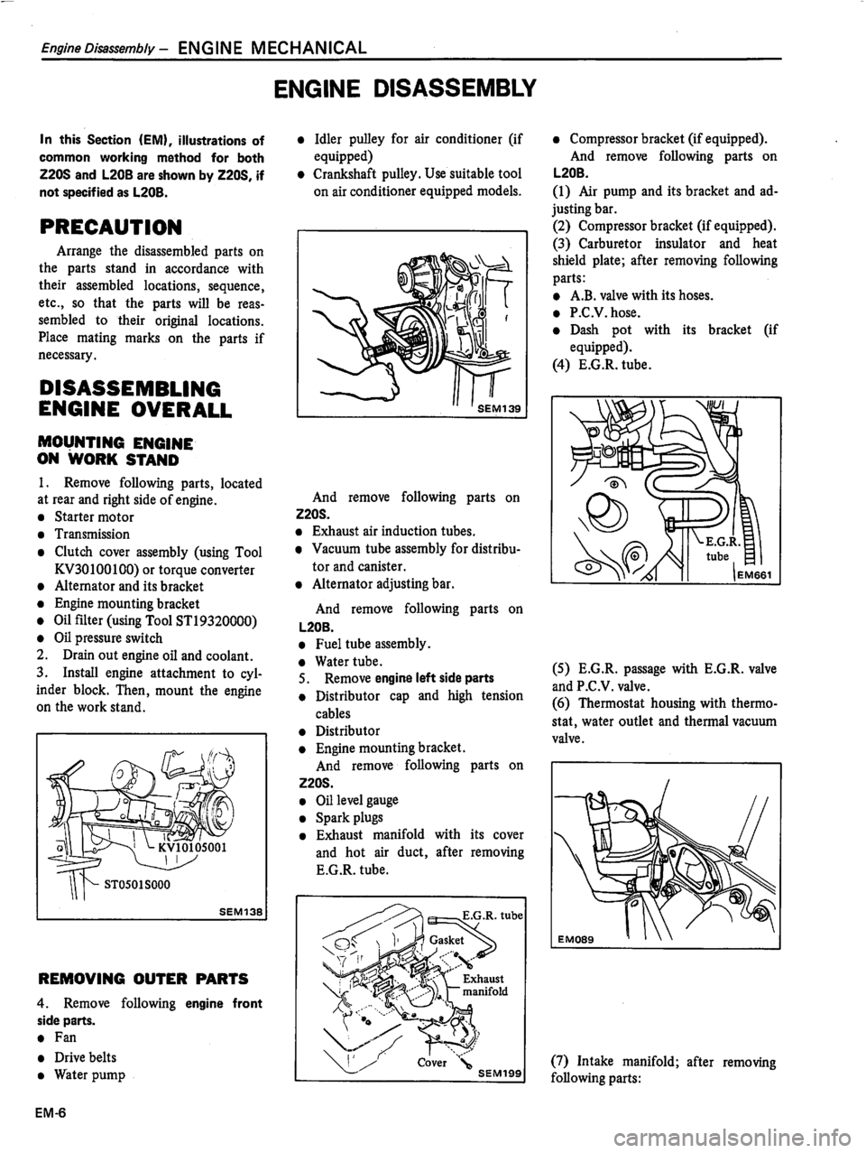 DATSUN 510 1980 Service Manual PDF DATSUN 510 1980 Service Manual PDF