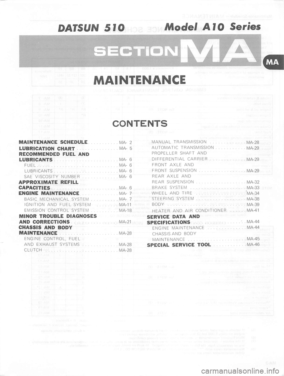 DATSUN 510 1980  Service Repair Manual 