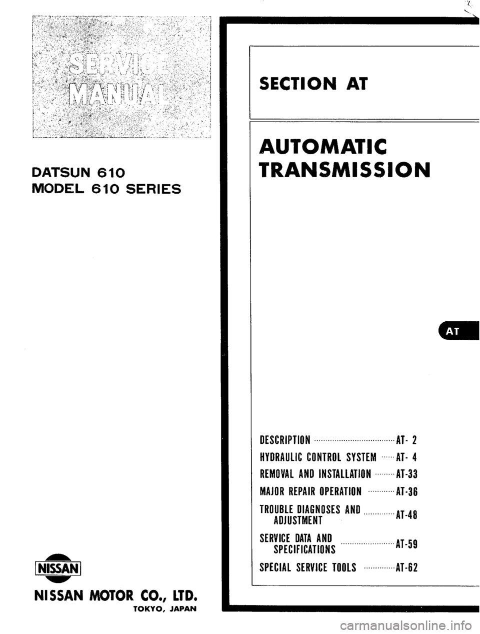 DATSUN 610 1974 Service Manual DATSUN 610 1974 Service Manual