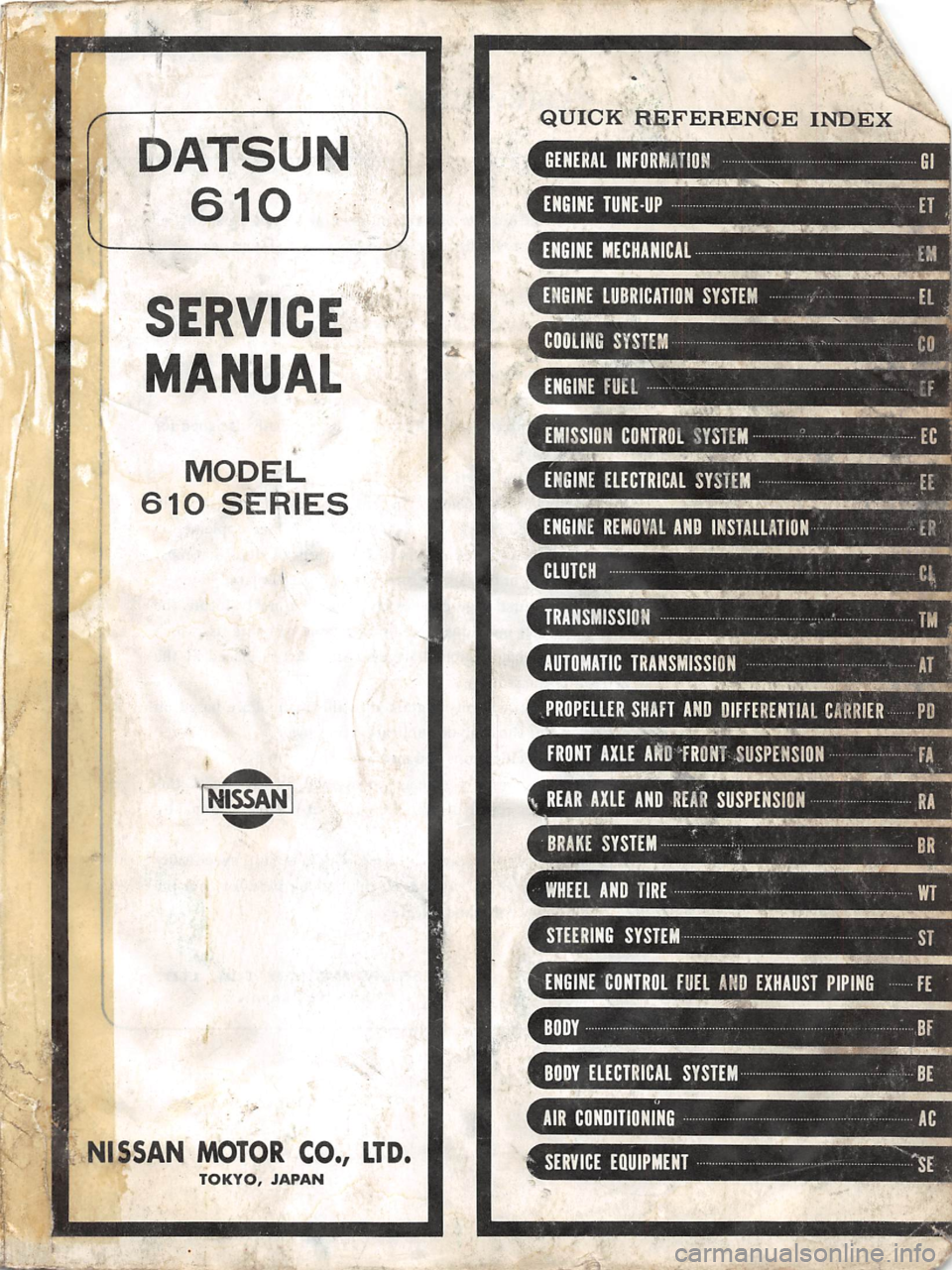 DATSUN 610 1974  Service Manual 