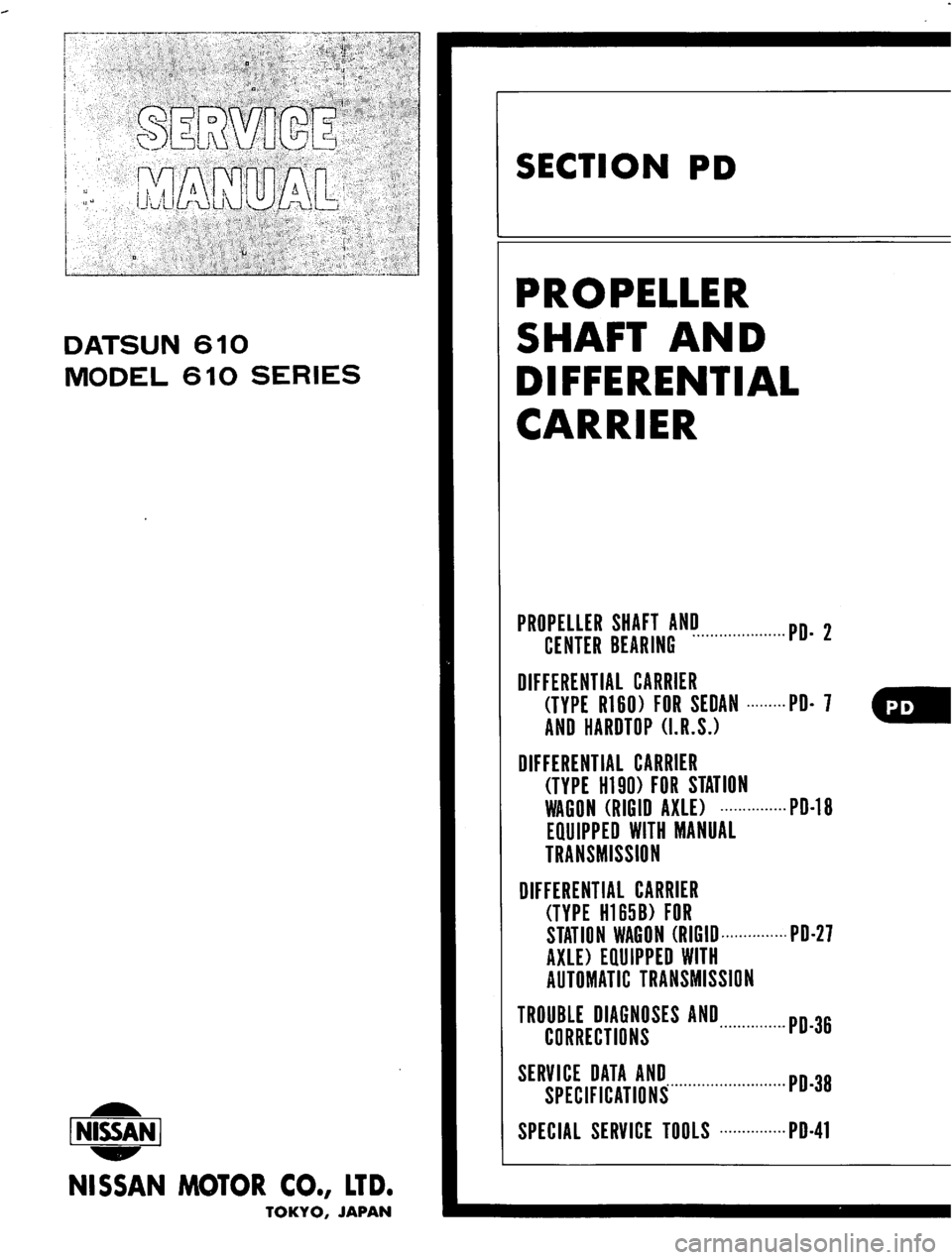 DATSUN 610 1974 Service Manual DATSUN 610 1974 Service Manual