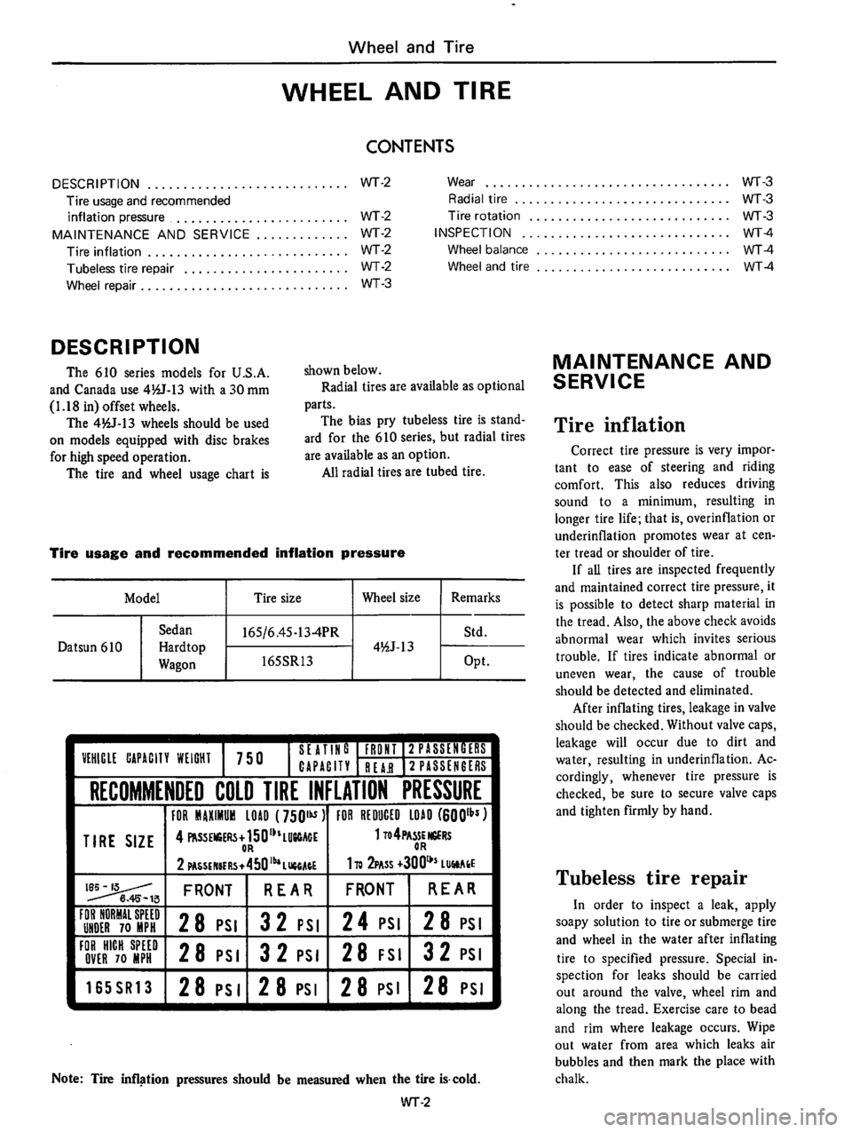 DATSUN 610 1974 Service Manual DATSUN 610 1974 Service Manual