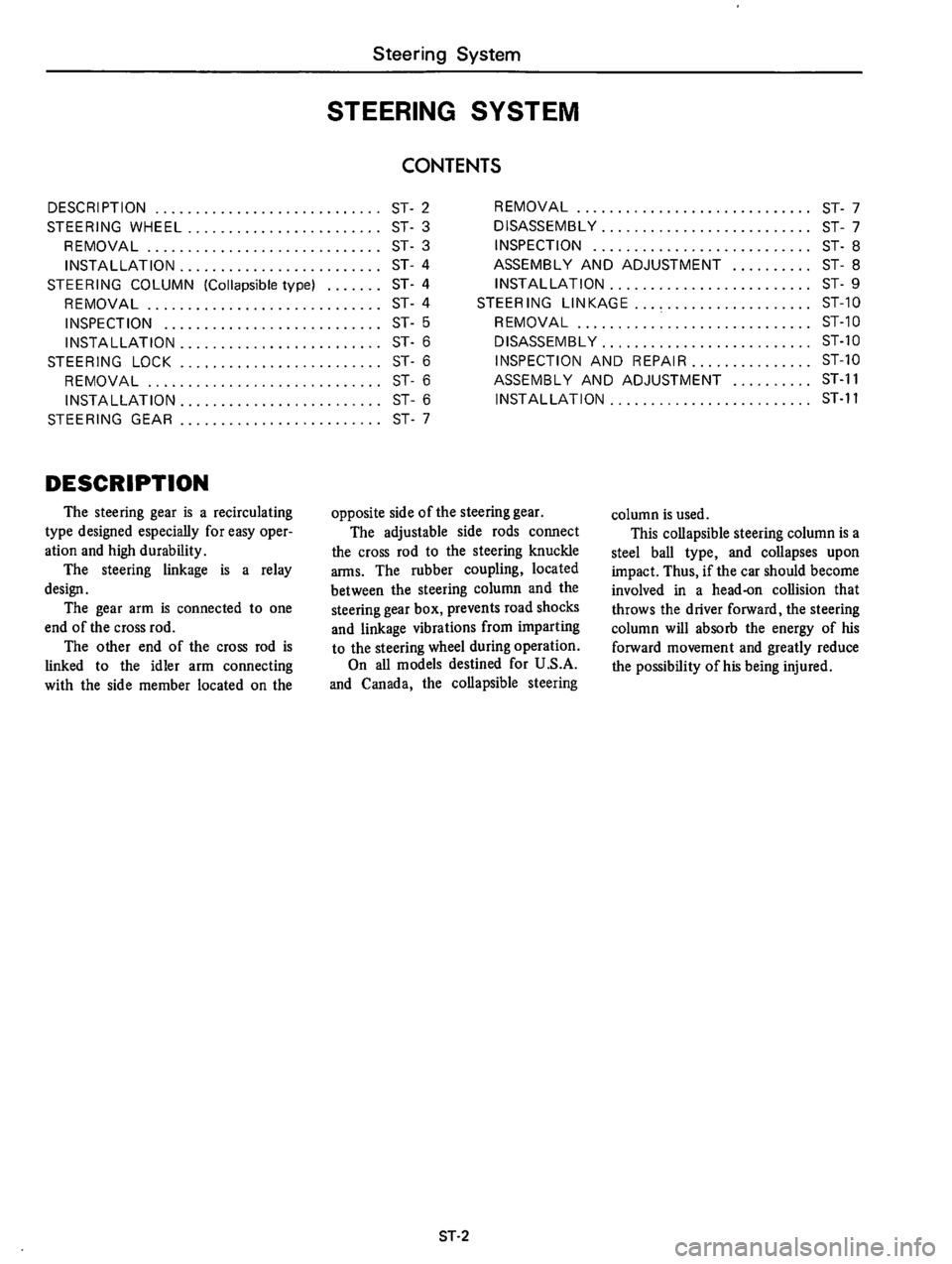 DATSUN 610 1974 Service Manual DATSUN 610 1974 Service Manual