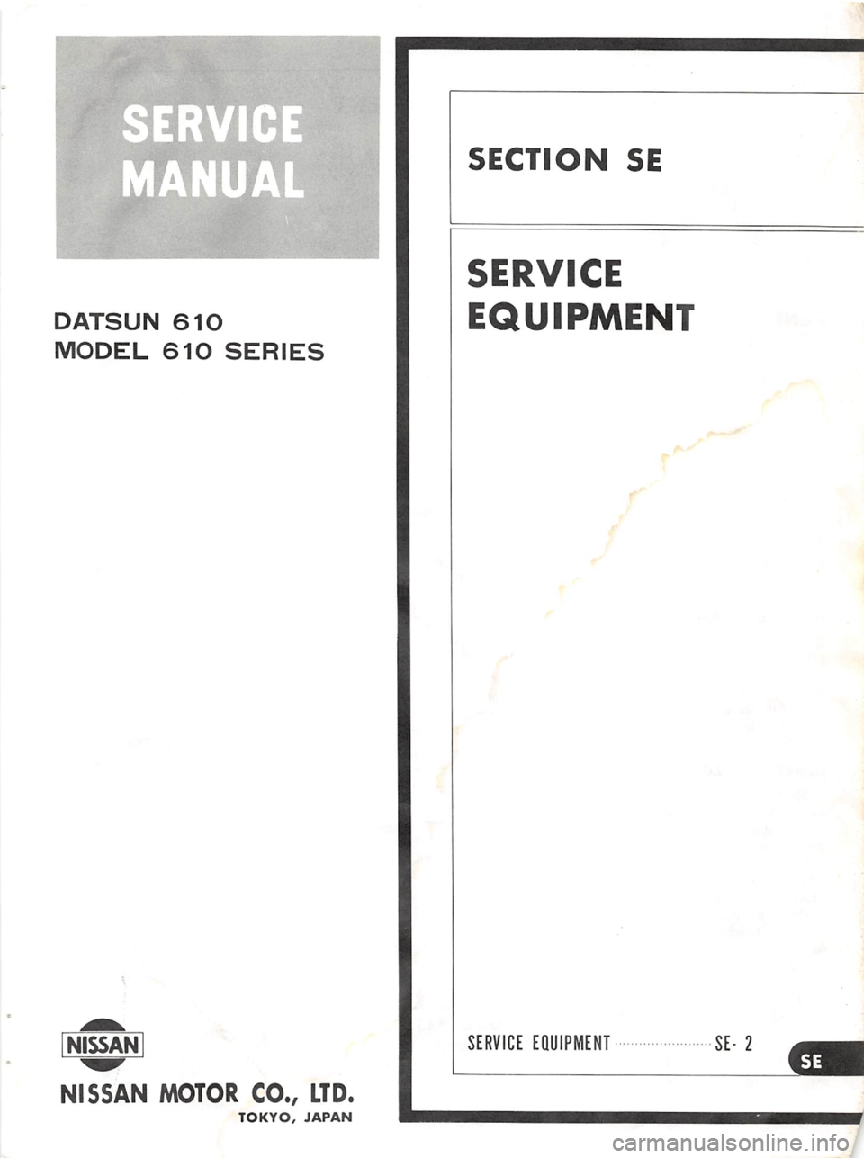 DATSUN 610 1974 Service Manual DATSUN 610 1974 Service Manual