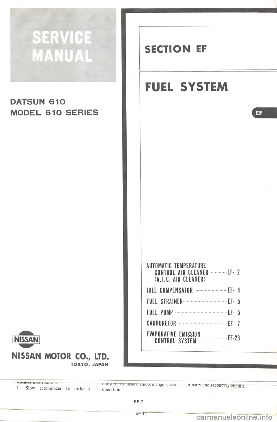 DATSUN 610 1974 Manual Online DATSUN 610 1974 Manual Online