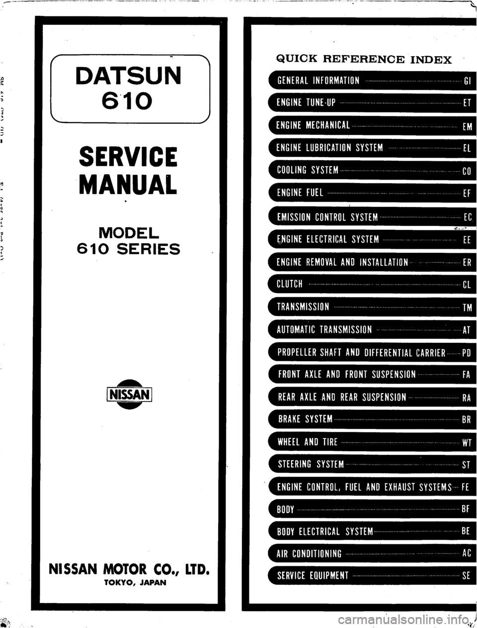 DATSUN 610 1975  Service Manual 