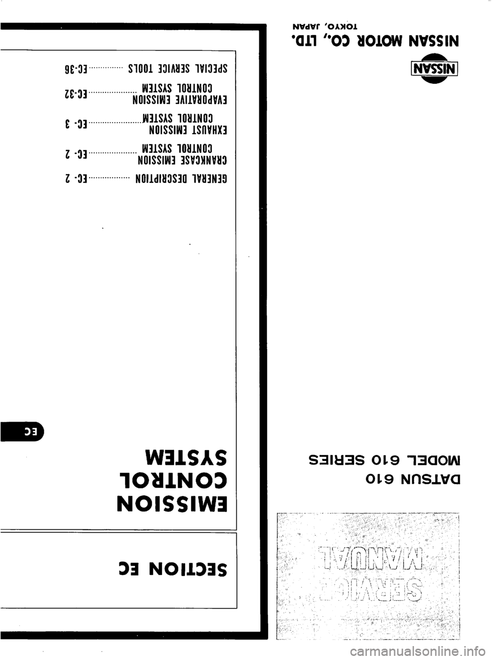DATSUN 610 1976 Service Manual DATSUN 610 1976 Service Manual