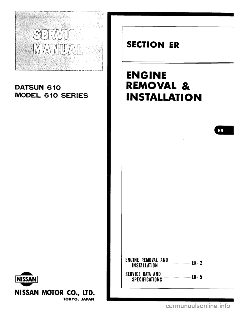DATSUN 610 1976 Service Manual DATSUN 610 1976 Service Manual