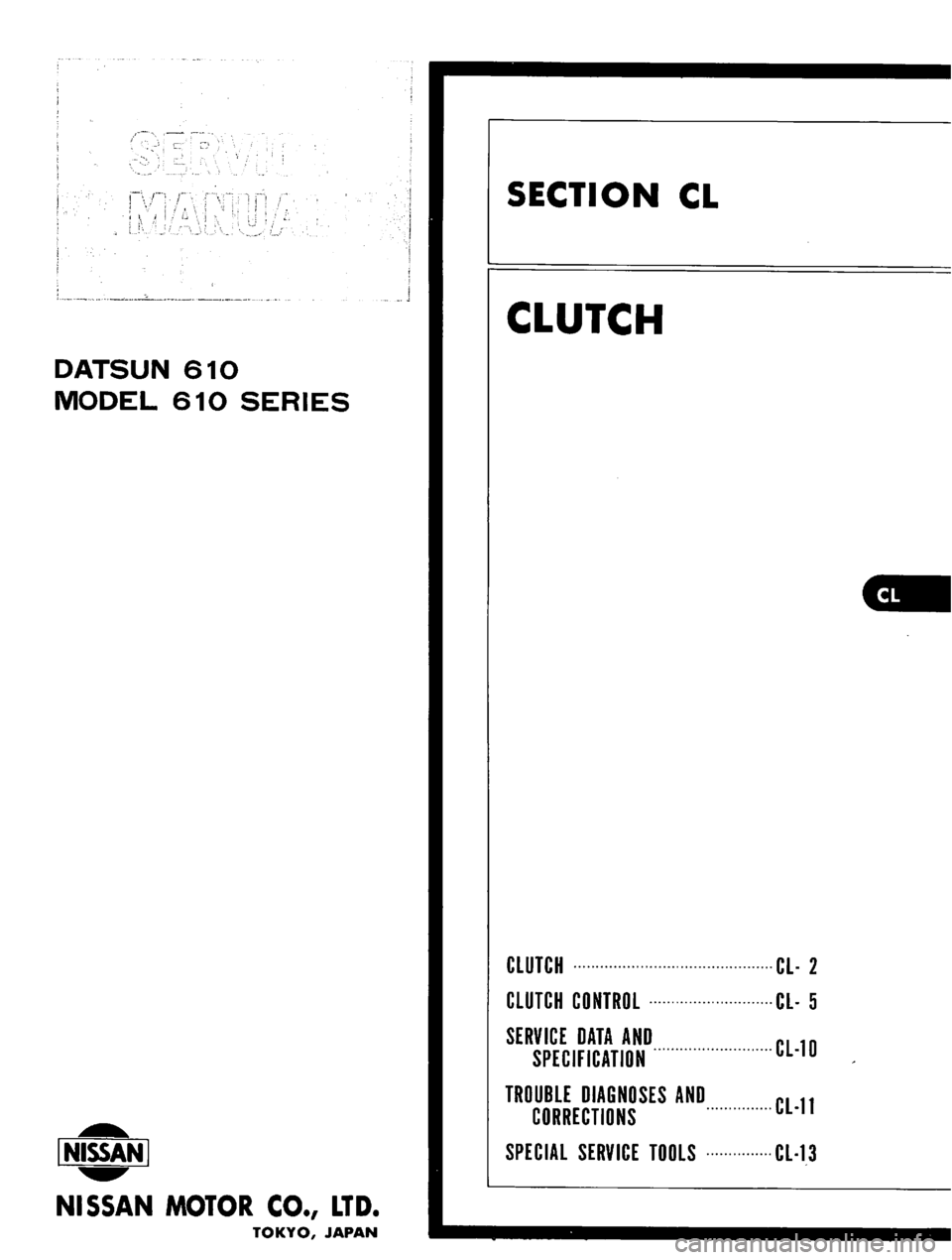 DATSUN 610 1976 Service Manual DATSUN 610 1976 Service Manual