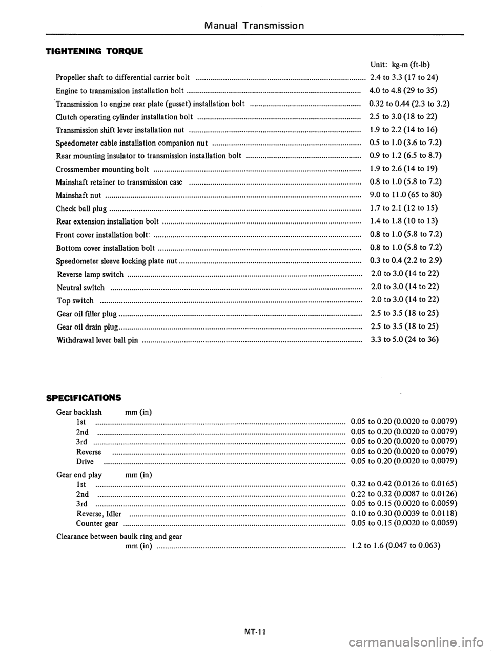 DATSUN 610 1976 Service Manual DATSUN 610 1976 Service Manual