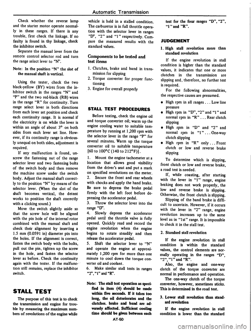 DATSUN 610 1976 Service Manual DATSUN 610 1976 Service Manual