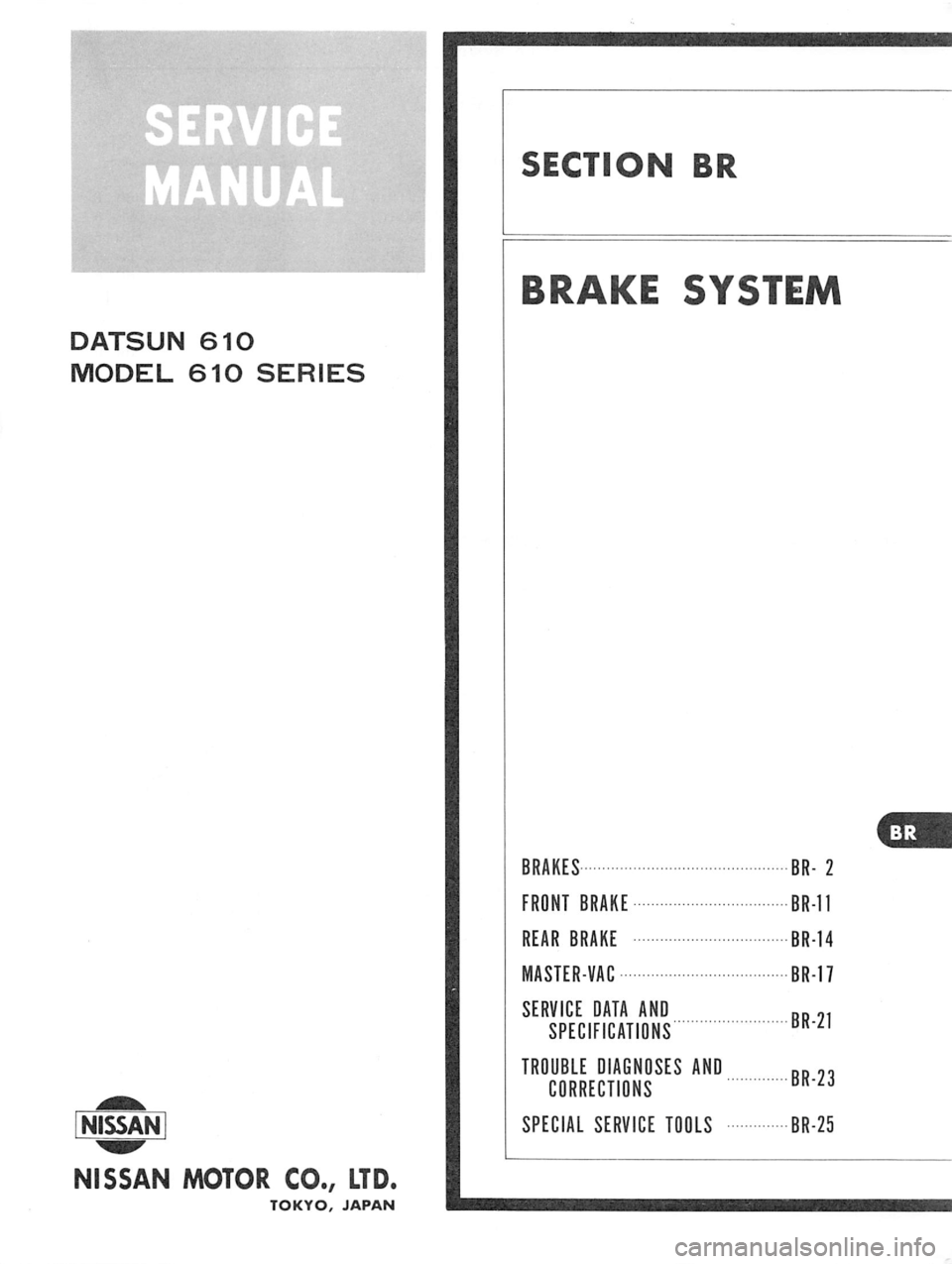 DATSUN 610 1976 Service Manual DATSUN 610 1976 Service Manual