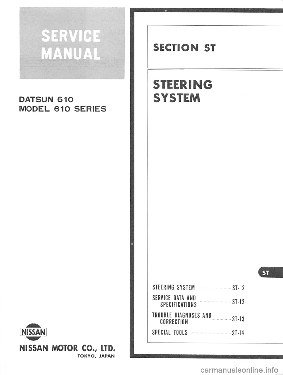 DATSUN 610 1976  Service Manual 