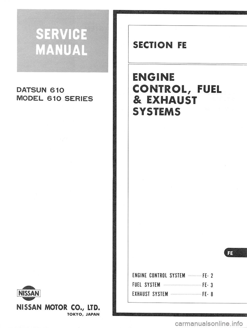 DATSUN 610 1976  Service Manual 