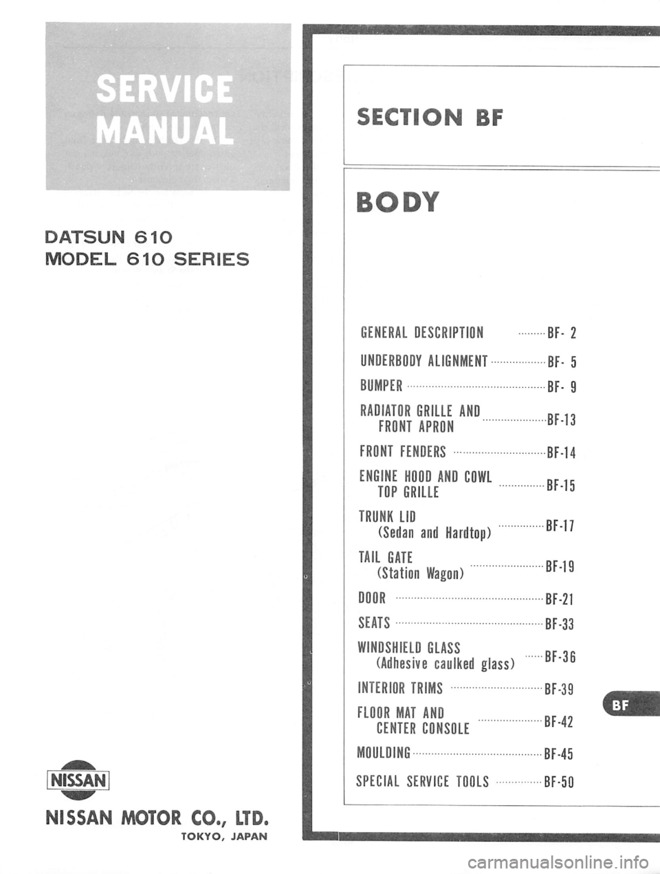 DATSUN 610 1976  Service Manual 