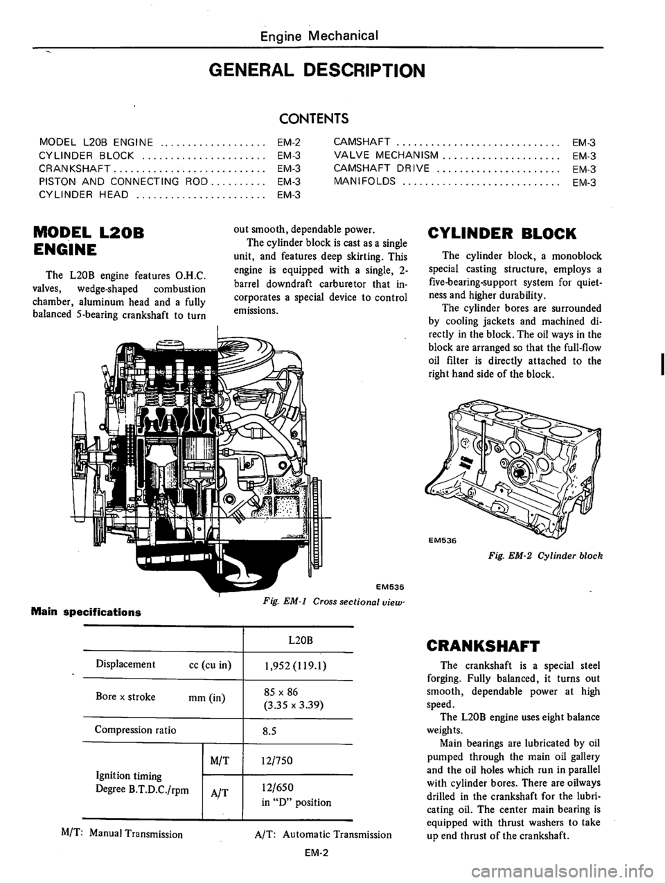 DATSUN 610 1976 Workshop Manual DATSUN 610 1976 Workshop Manual