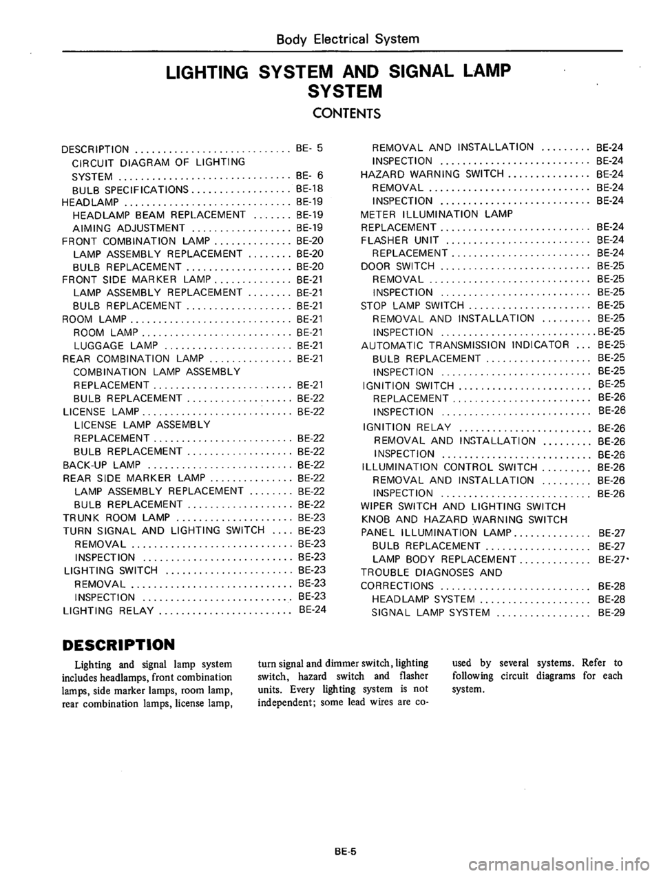 DATSUN 610 1976 Service Manual DATSUN 610 1976 Service Manual