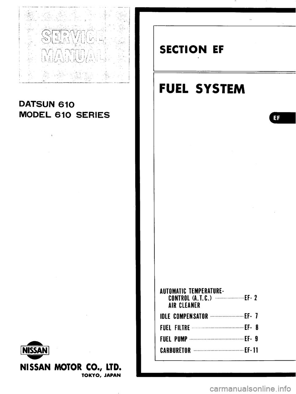 DATSUN 610 1976 Owners Manual DATSUN 610 1976 Owners Manual