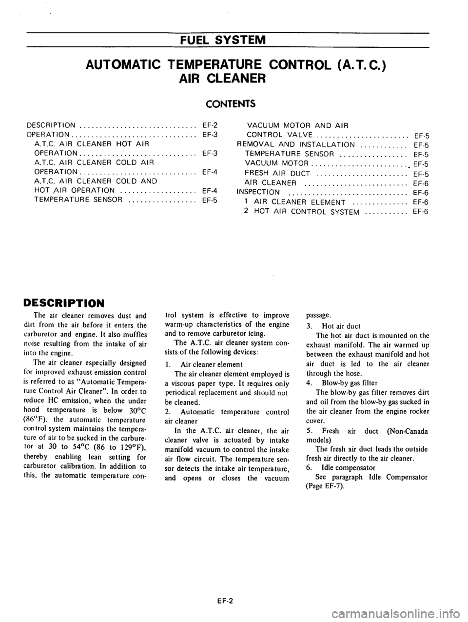DATSUN 610 1976 Owners Manual DATSUN 610 1976 Owners Manual