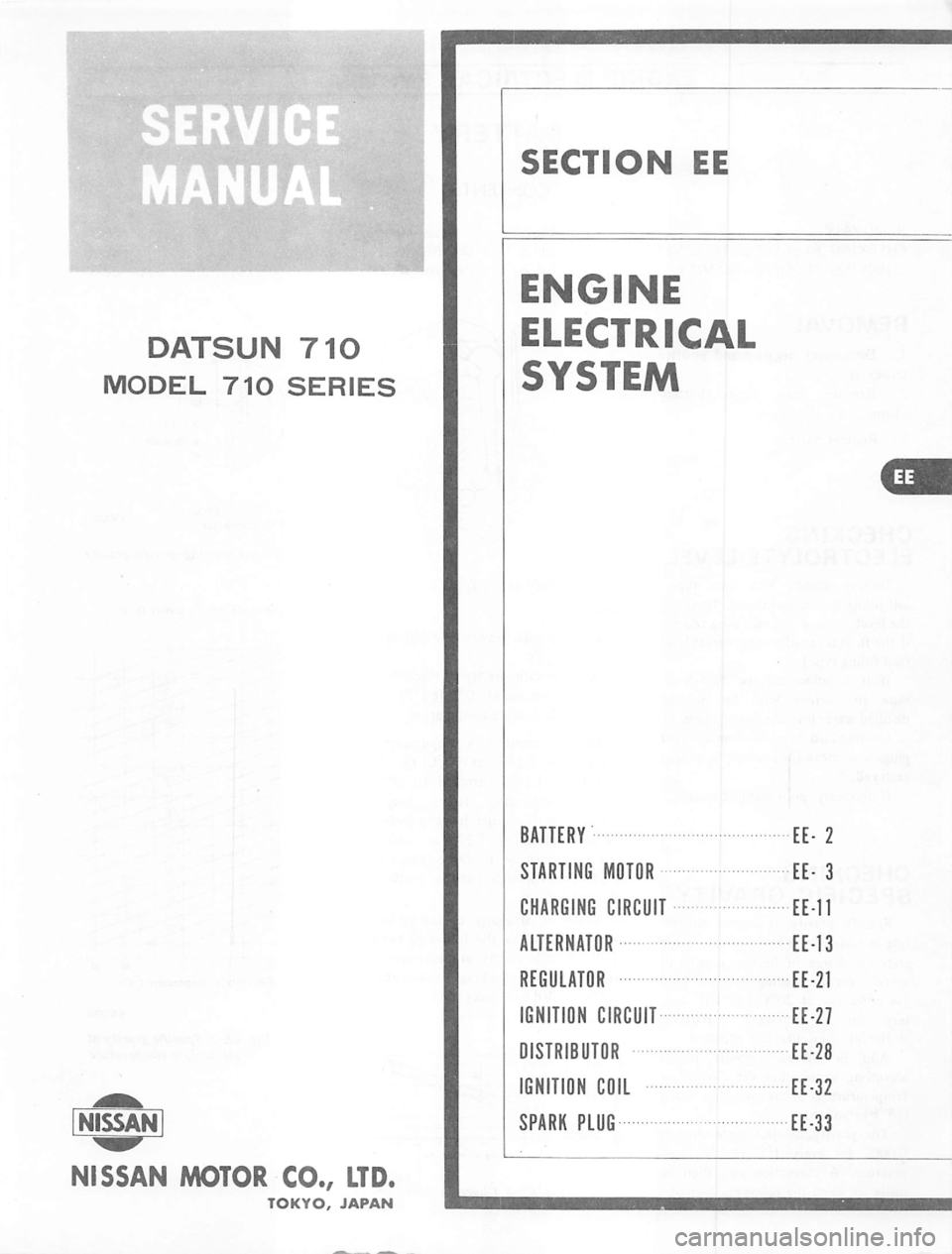 DATSUN 710 1974 Service Manual DATSUN 710 1974 Service Manual