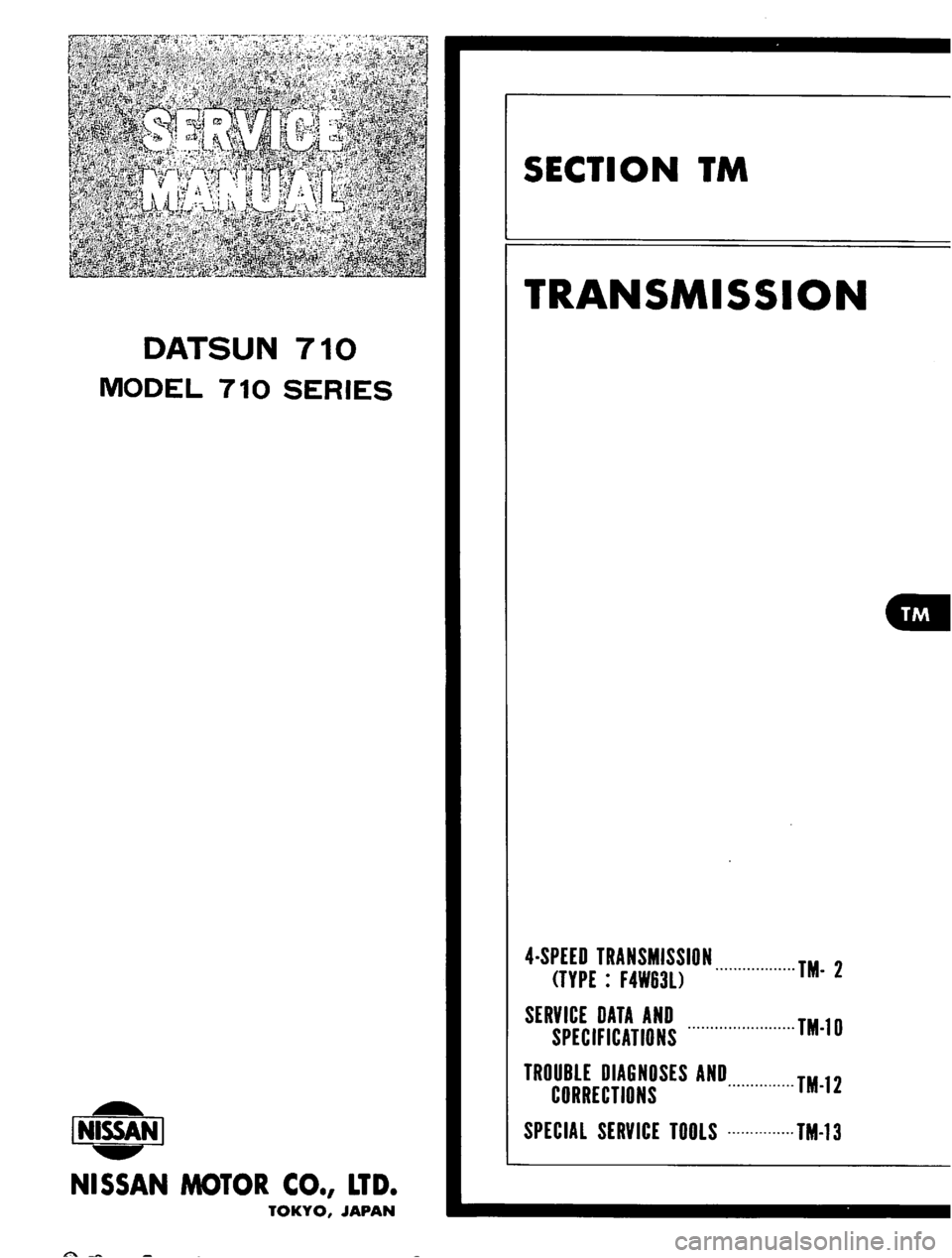 DATSUN 710 1974  Service Manual 
