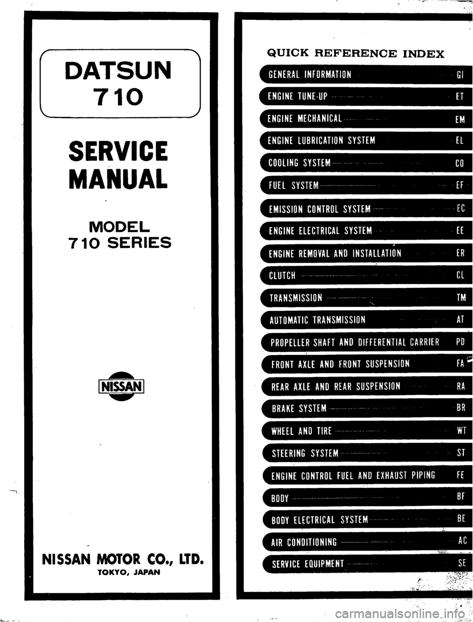 DATSUN 710 1974 Service Manual DATSUN 710 1974 Service Manual