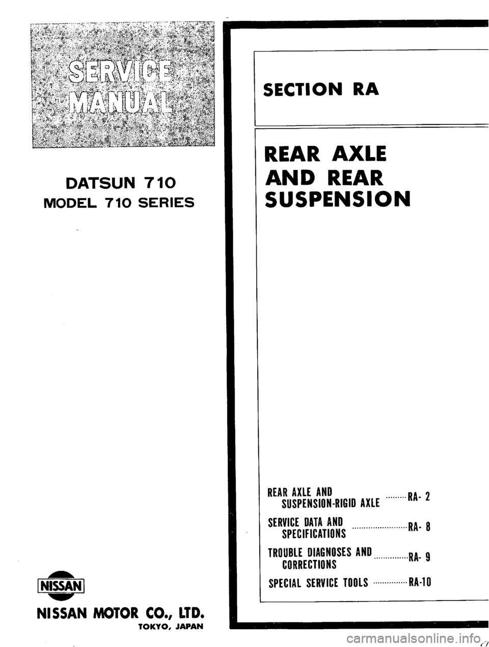 DATSUN 710 1974 Service Manual DATSUN 710 1974 Service Manual