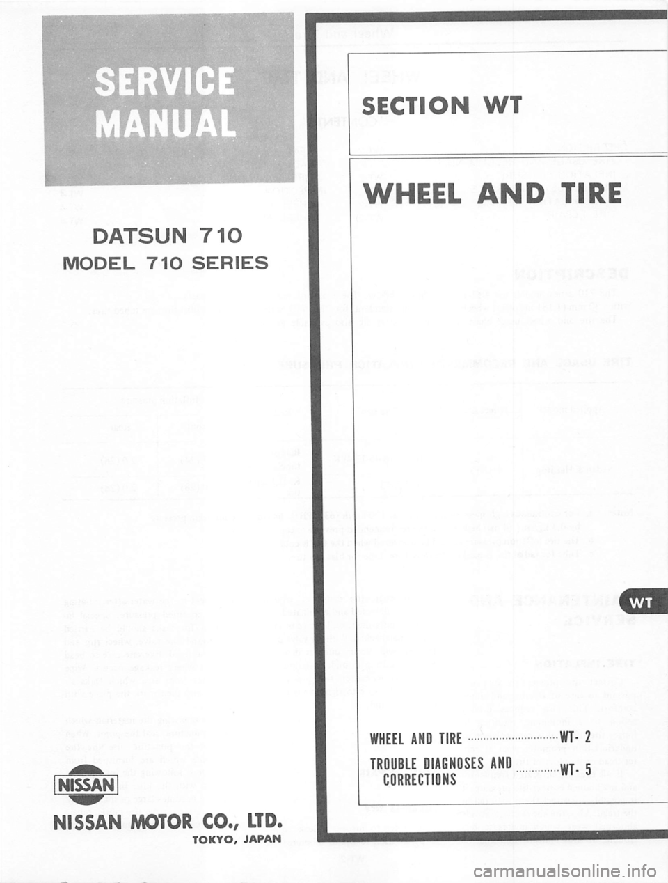 DATSUN 710 1974 Service Manual DATSUN 710 1974 Service Manual