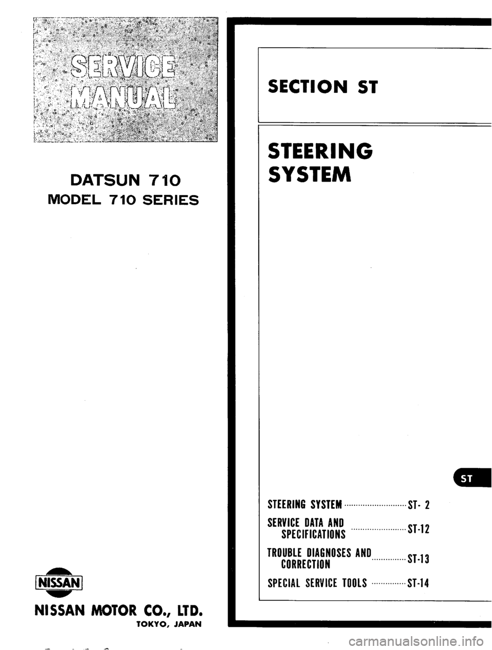 DATSUN 710 1974 Service Manual DATSUN 710 1974 Service Manual