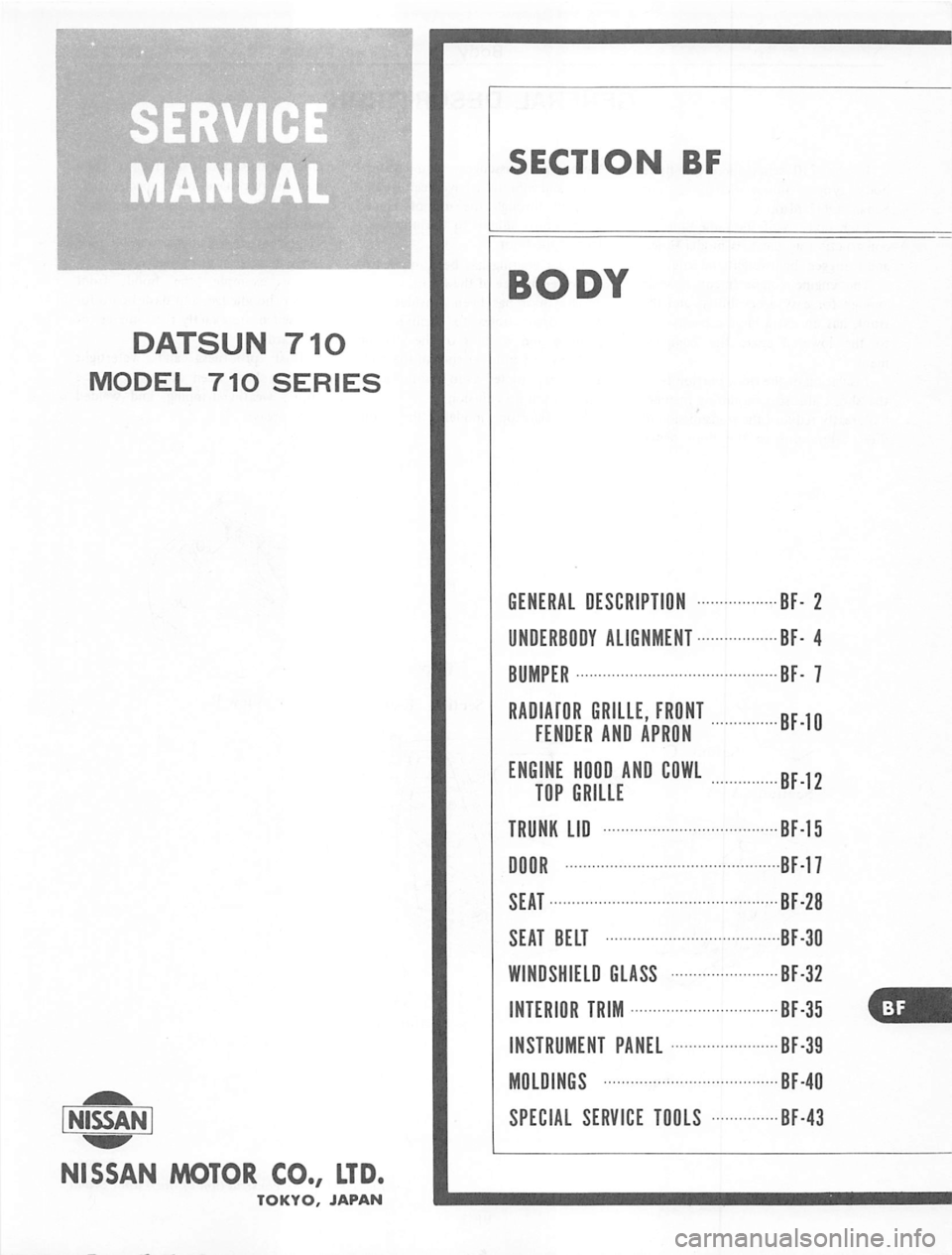 DATSUN 710 1974  Service Manual 