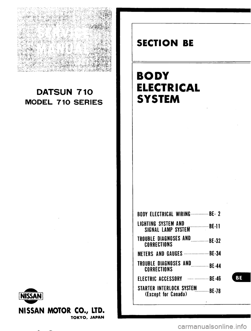 DATSUN 710 1974  Service Manual 