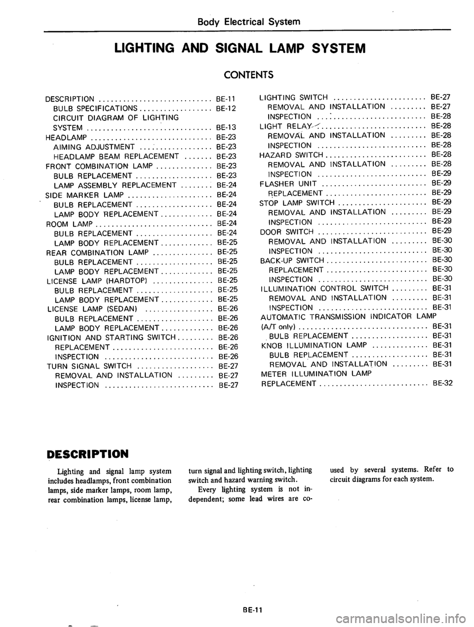 DATSUN 710 1974 Service Manual DATSUN 710 1974 Service Manual