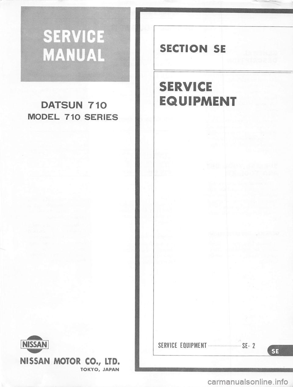 DATSUN 710 1974  Service Manual 