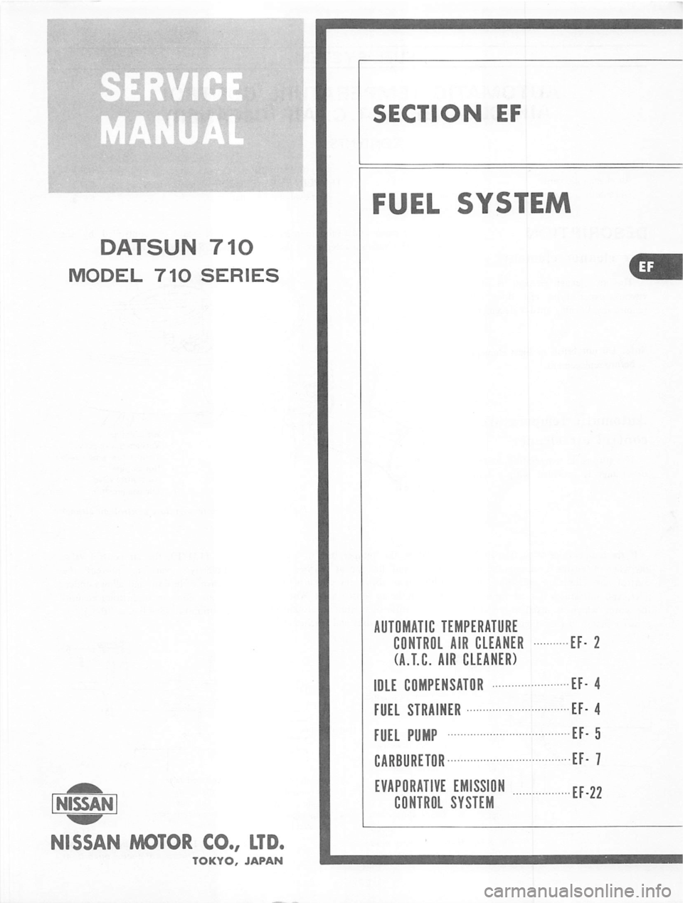 DATSUN 710 1974 Manual Online DATSUN 710 1974 Manual Online