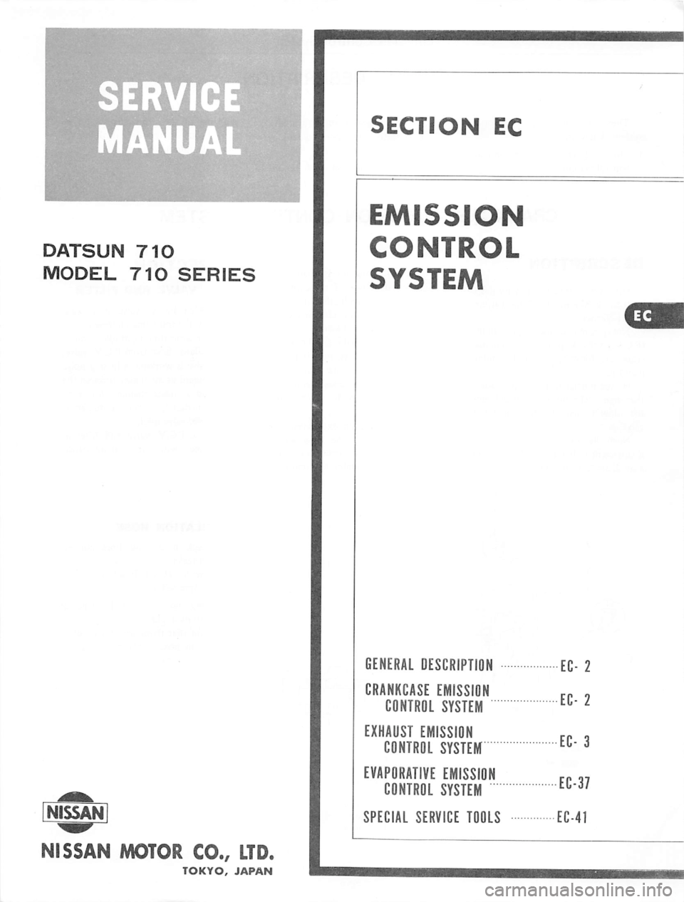 DATSUN 710 1975  Service Manual 
