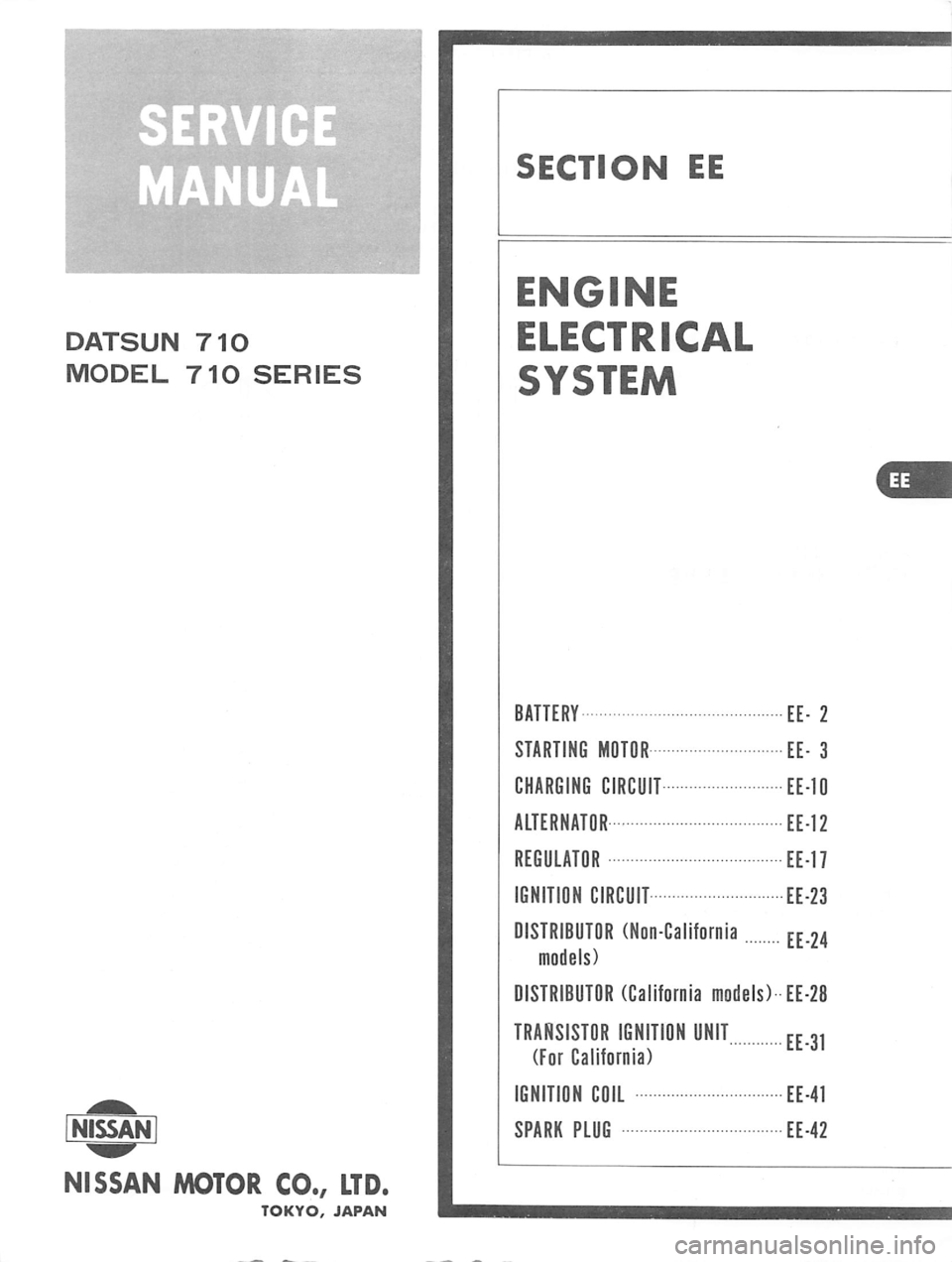 DATSUN 710 1975  Service Manual 