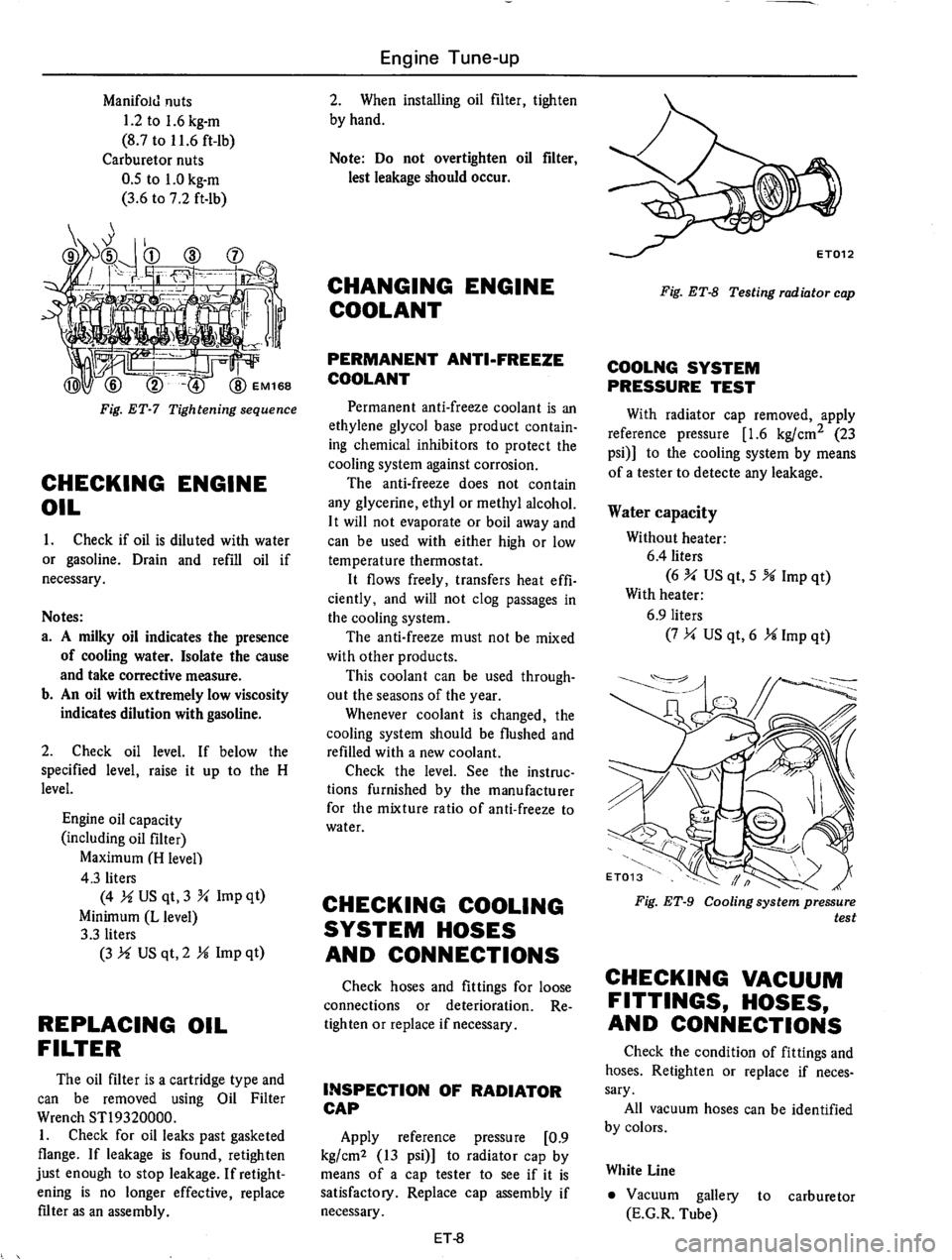 DATSUN 710 1975 Owners Manual 