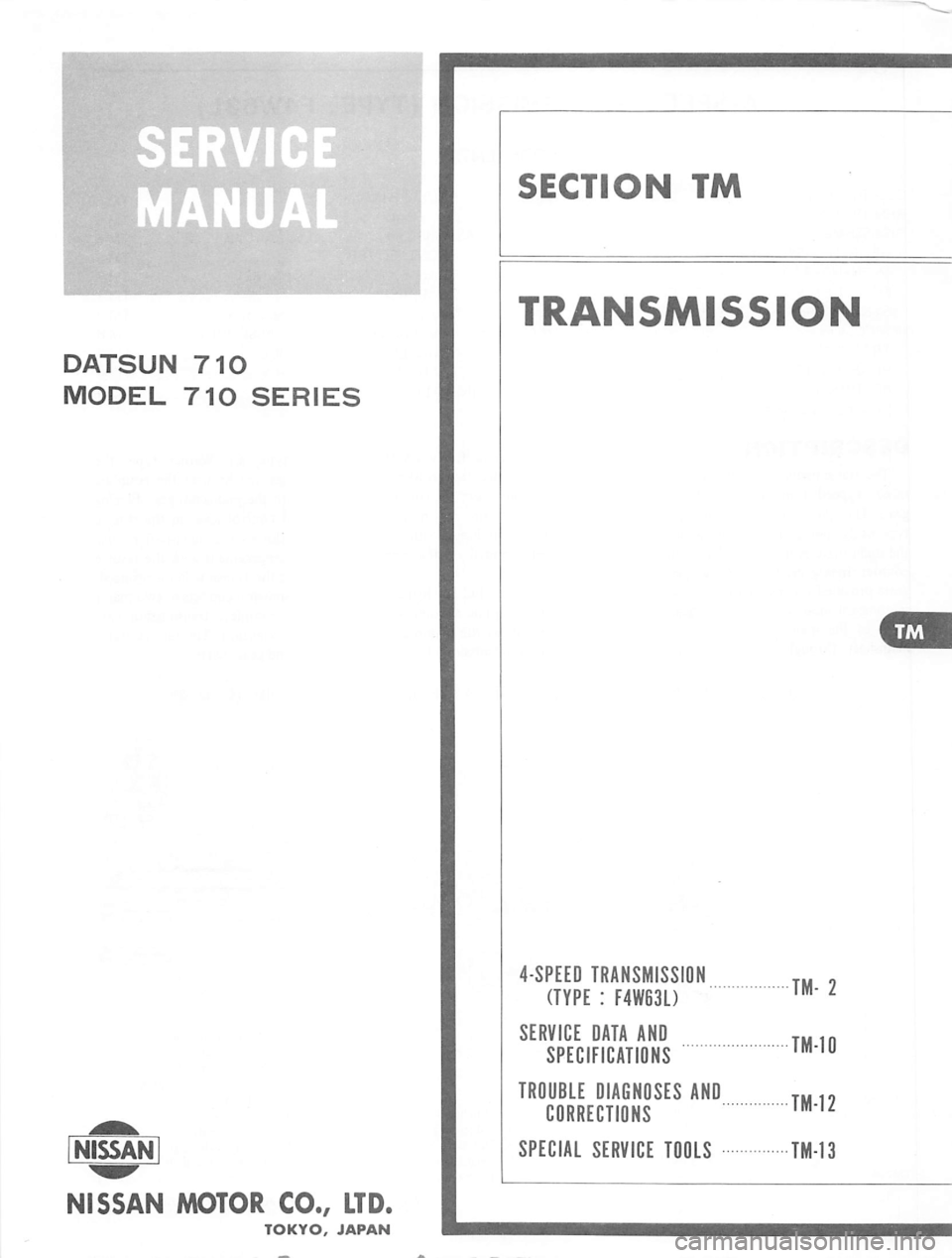 DATSUN 710 1975  Service Manual 