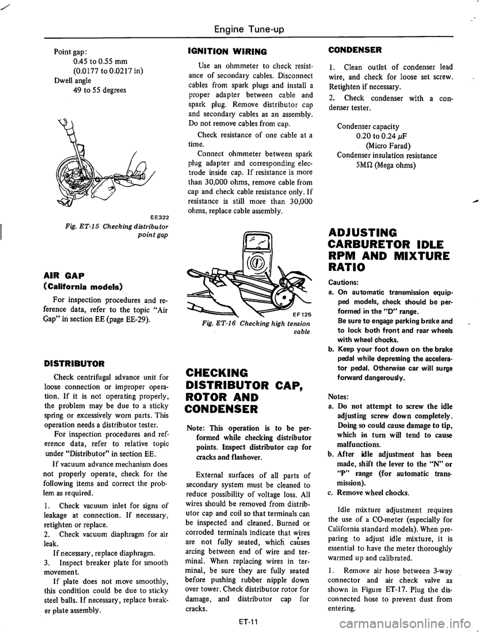DATSUN 710 1975 Owners Manual 