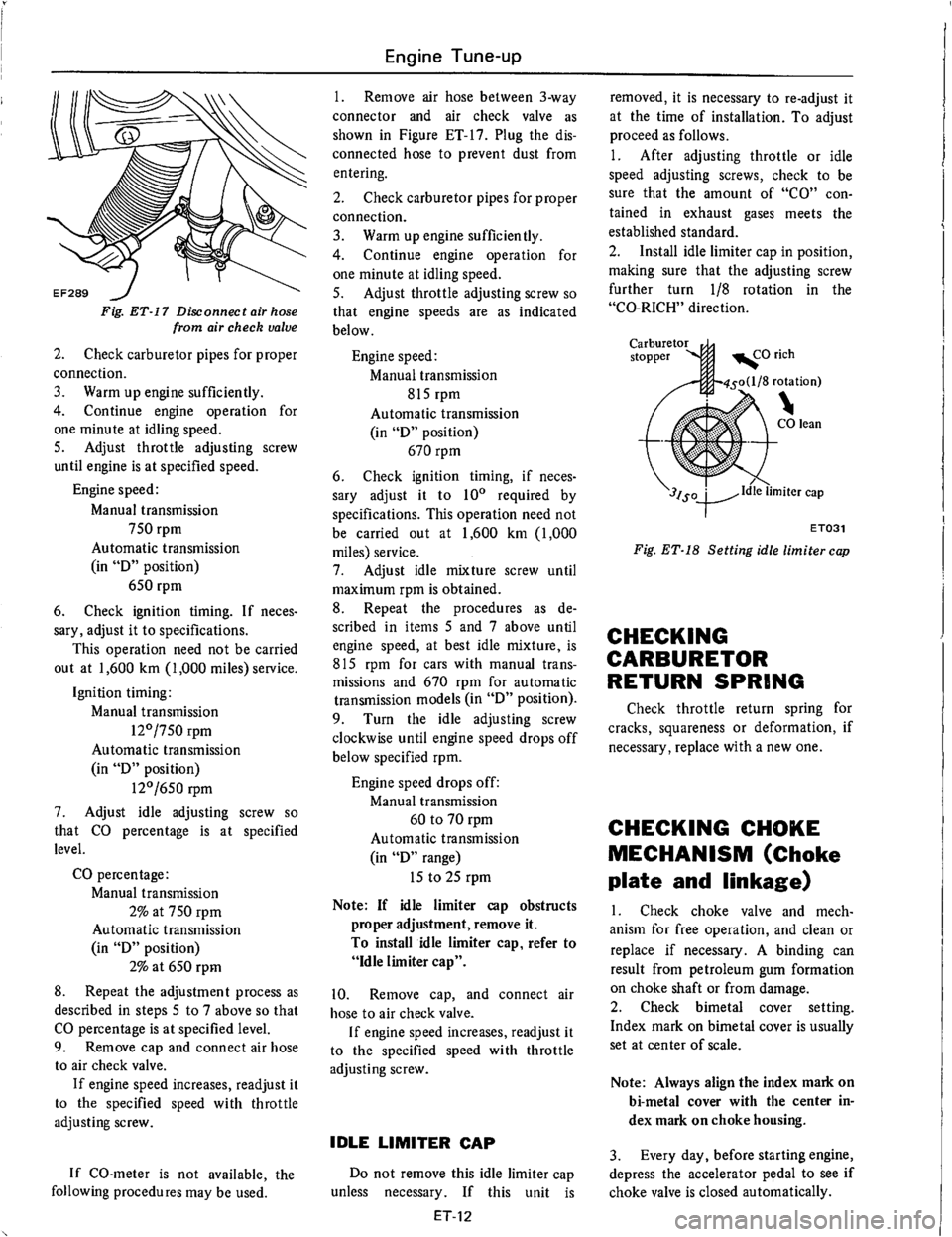 DATSUN 710 1975 Owners Manual 