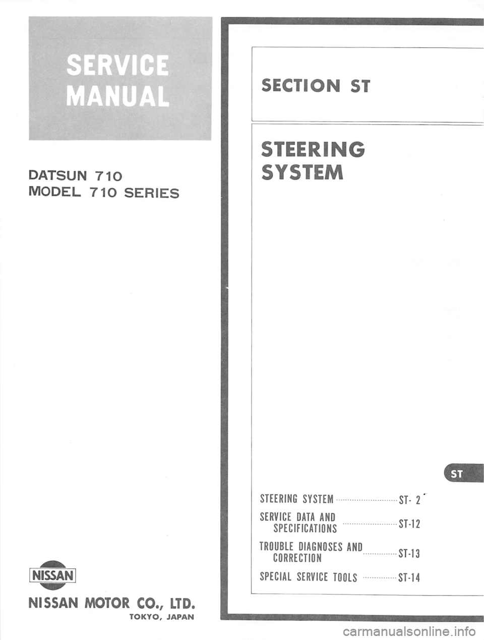 DATSUN 710 1975  Service Manual 