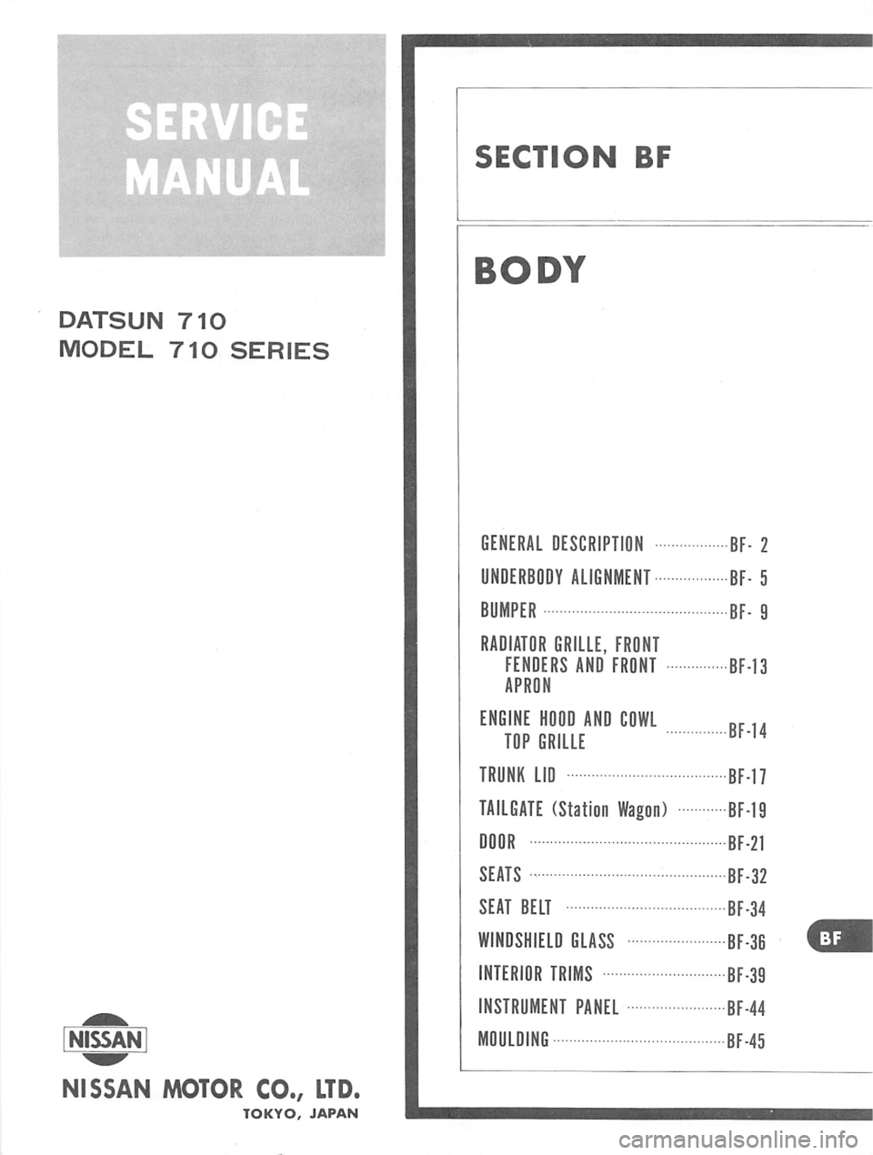 DATSUN 710 1975  Service Manual 