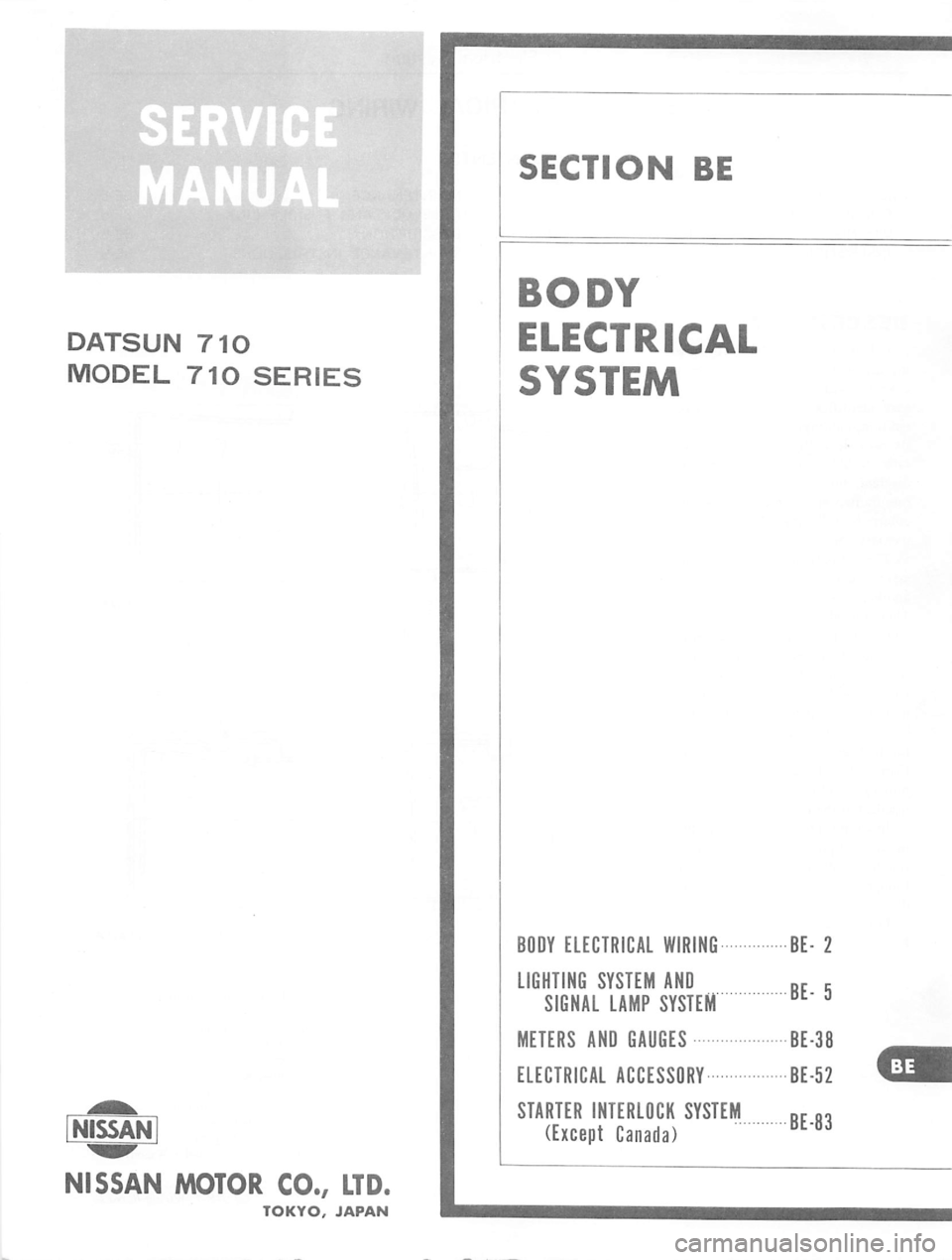 DATSUN 710 1975  Service Manual 