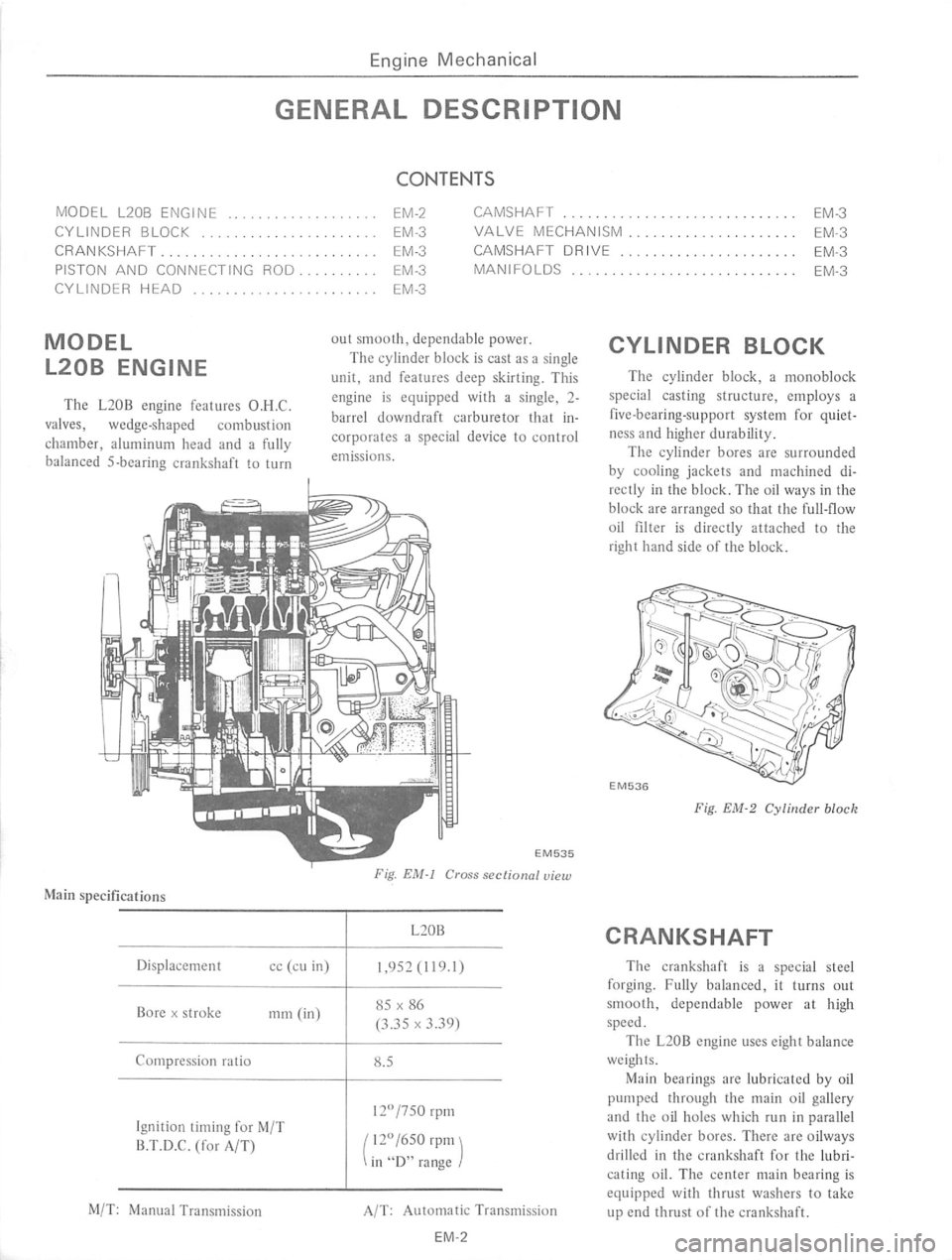 DATSUN 710 1975 Workshop Manual 